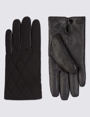 Leather Palm Quilted Gloves with Thinsulate&trade;